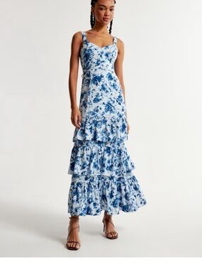 Abercrombie & Fitch Tiered Ruffle Dress